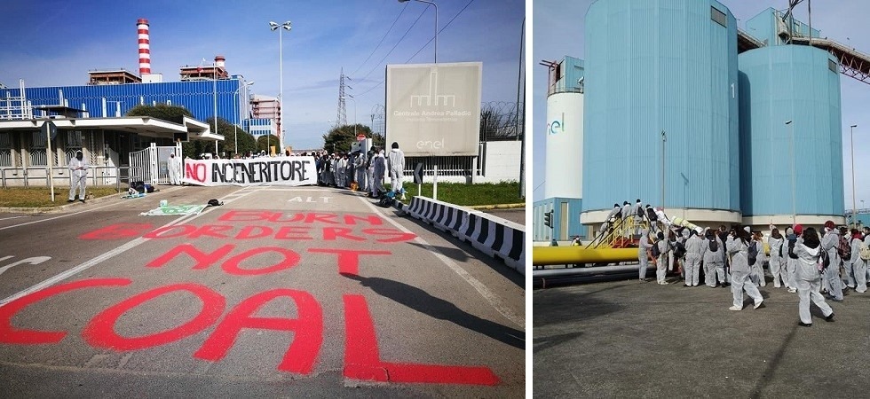 I centri sociali del nord-est bloccano (VIDEO e FOTO) la centrale a carbone: “Stop alle fonti inquinanti”
